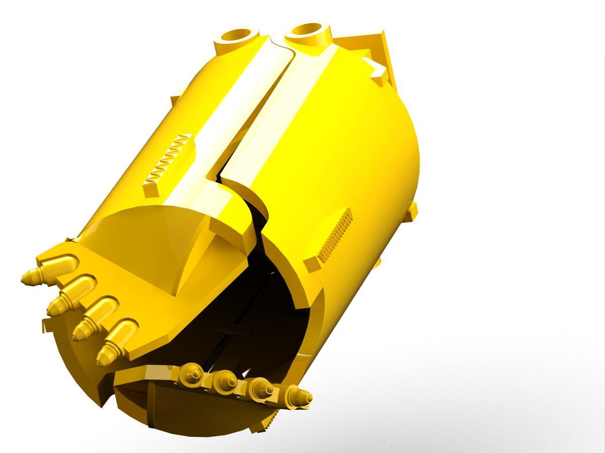Rotary rig drilling bucket auger with bullet teeth DRILLSTAR